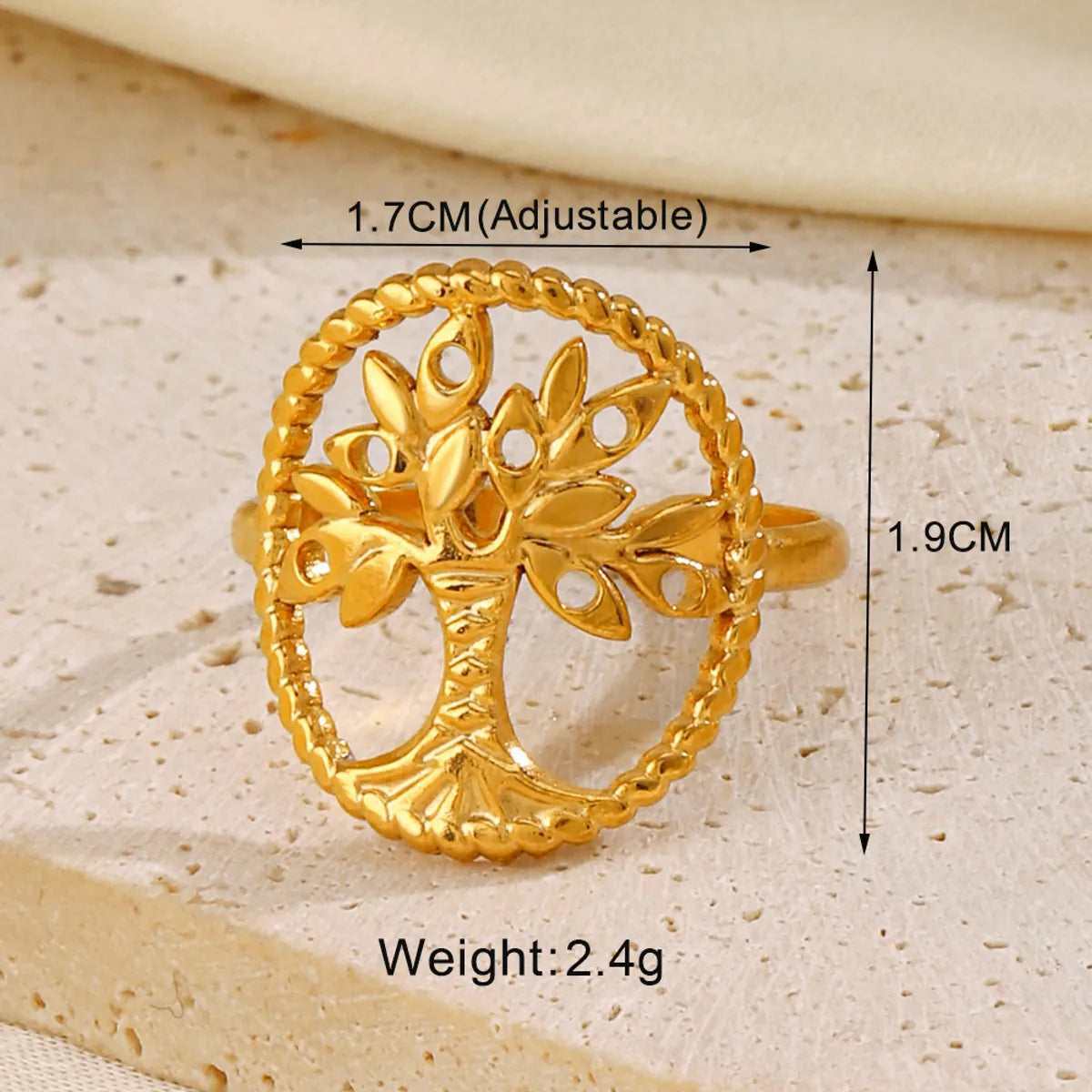 Golden Leaf Ring