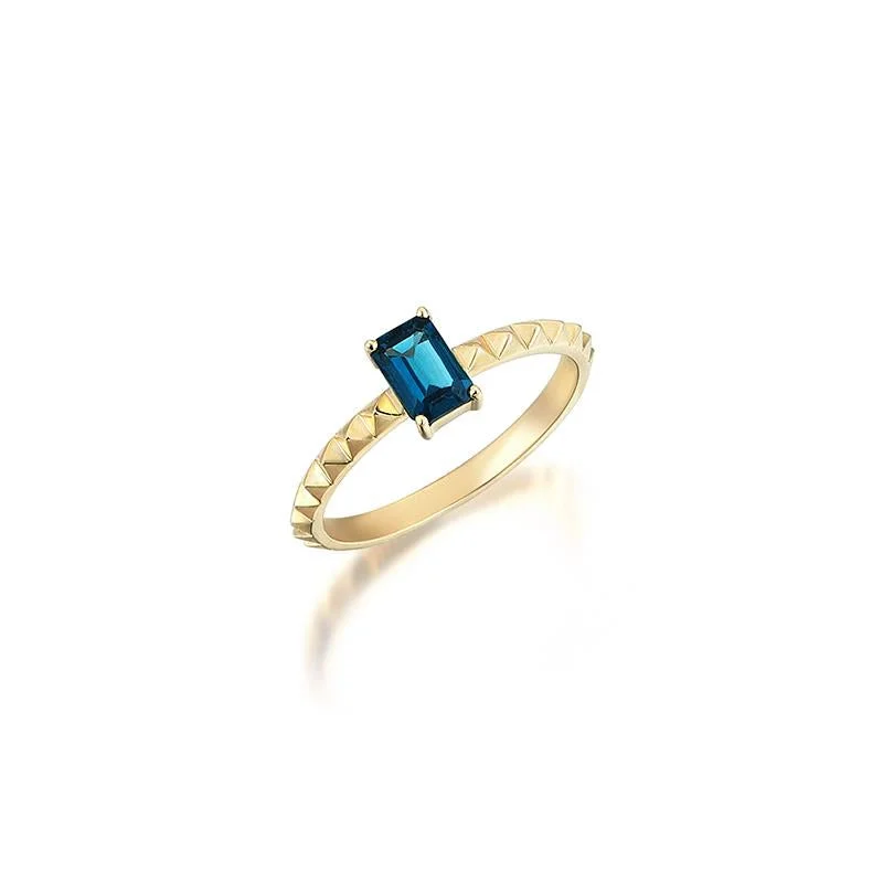 ladies rings for daily wear -Blue Ocean Ring