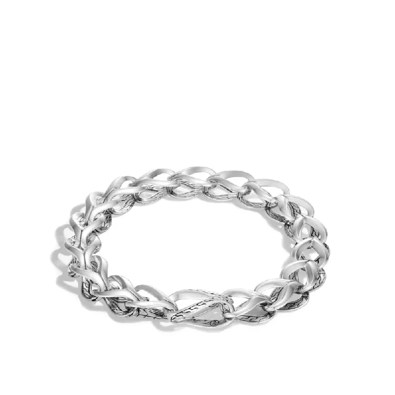 Ladies emerald bracelets -Asli Classic Chain Link 9.5MM Bracelet in Silver