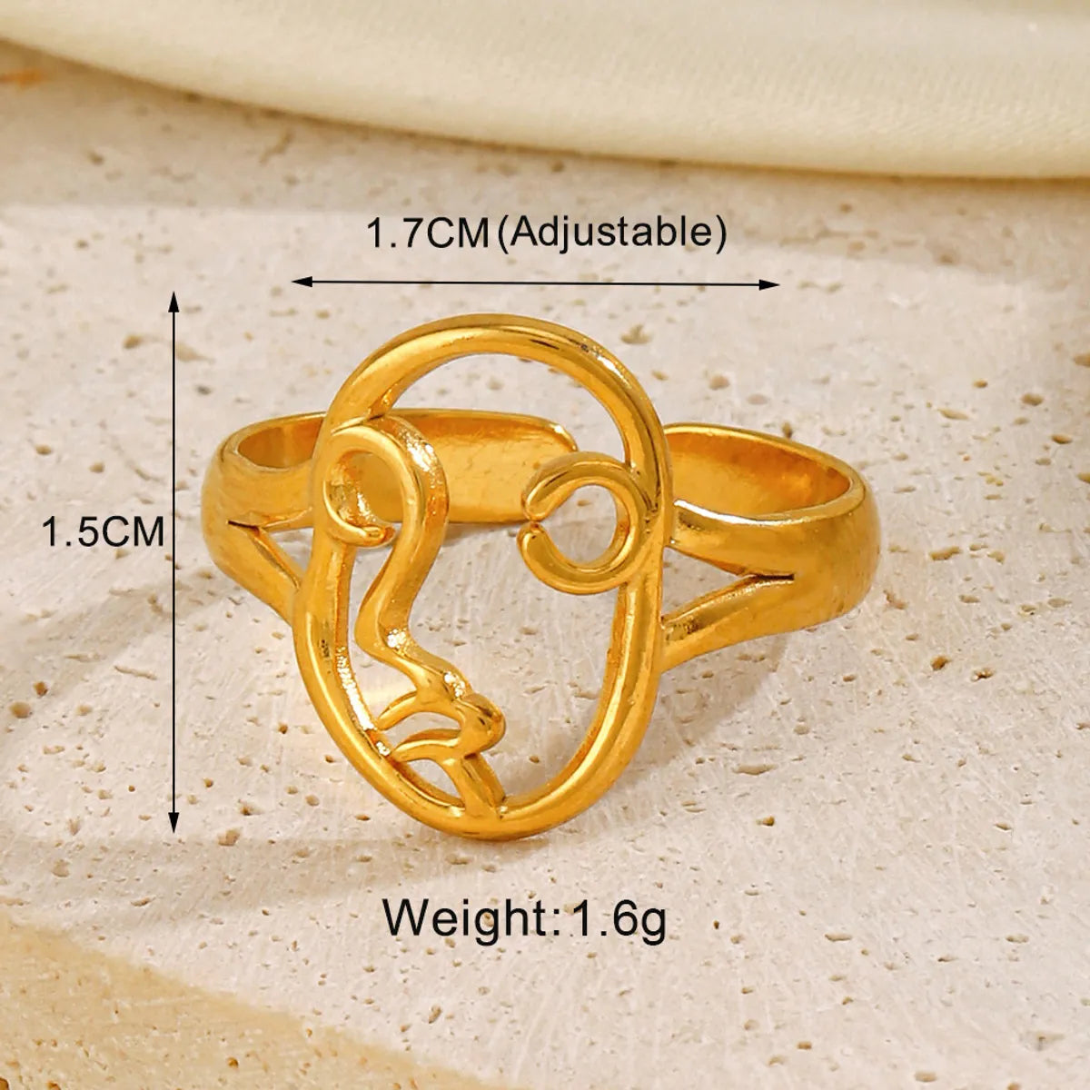 Golden Portrait Ring