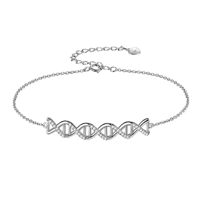 Modern charm bracelets for ladies -Infinity Spiral DNA Double Helix Bracelet Women Jewelry Aurora Tears