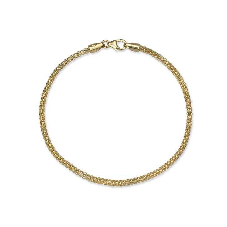 Ladies retro style bracelets -14K Yellow Gold Bead Link Bracelet