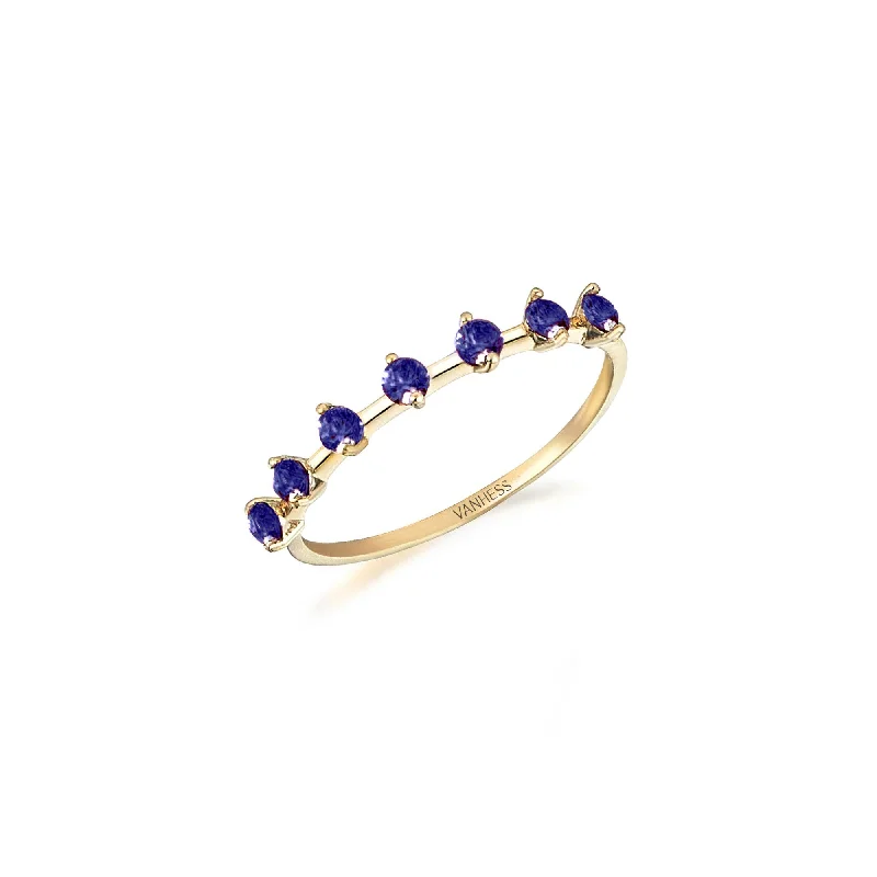 ladies rings with orange garnet -Sapphire Royal Ring