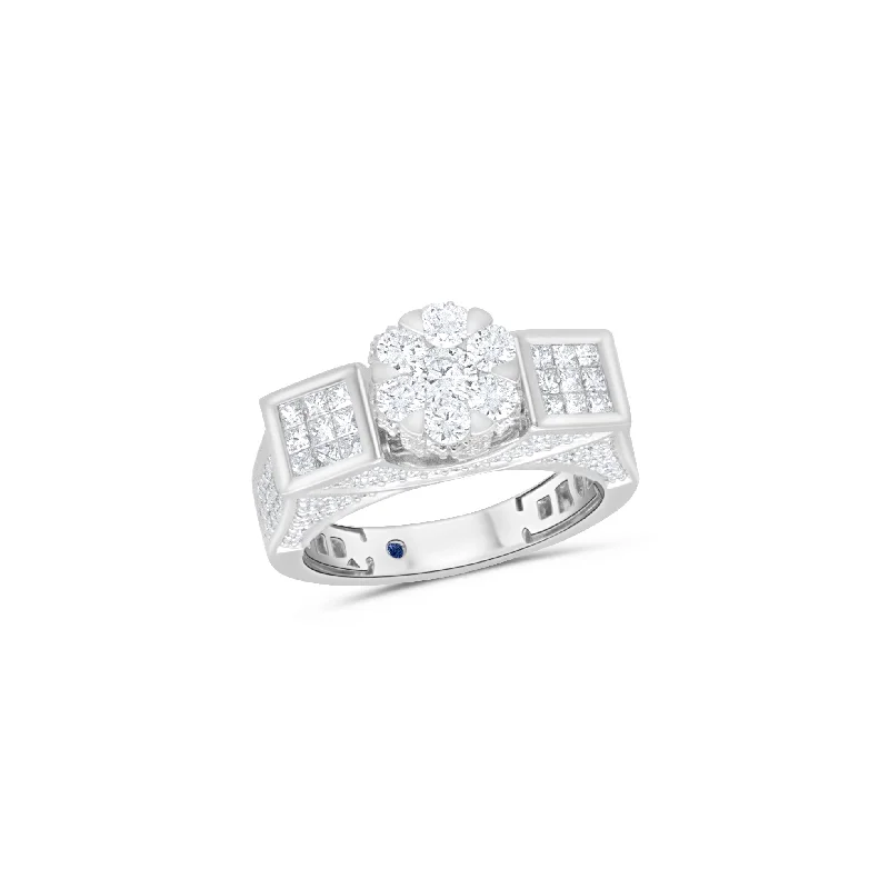 ladies rings for party glamour -Diamond Ring - 04008