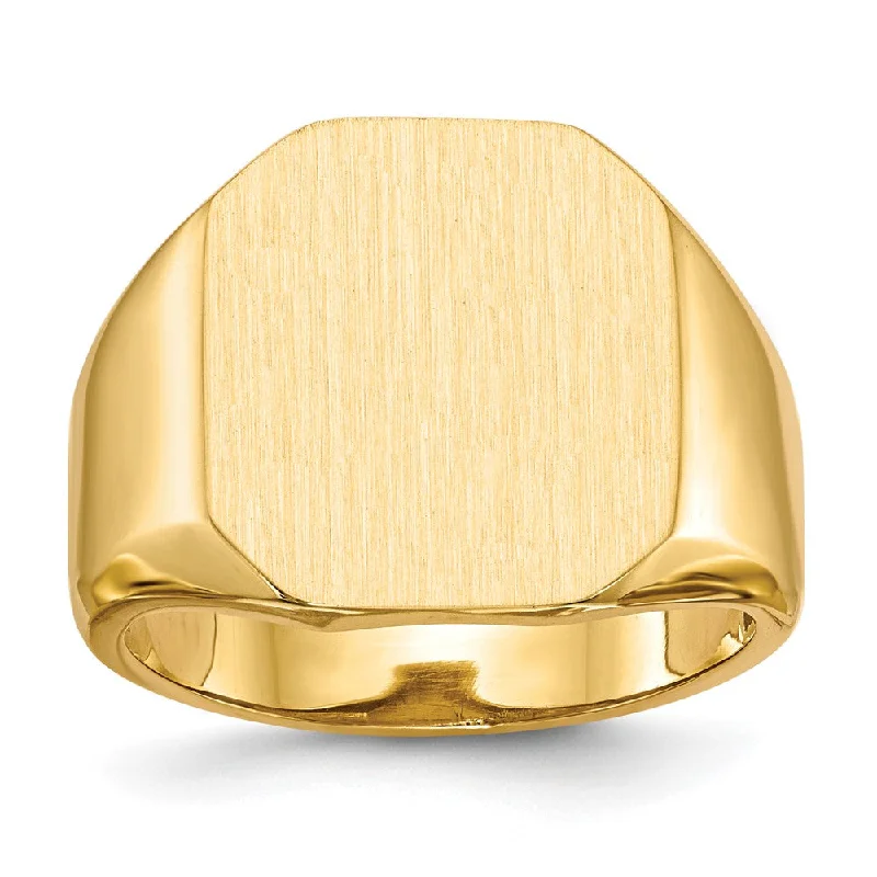 ladies rings with pearl accent -10k Yellow Gold Yellow Men's Signet Ring