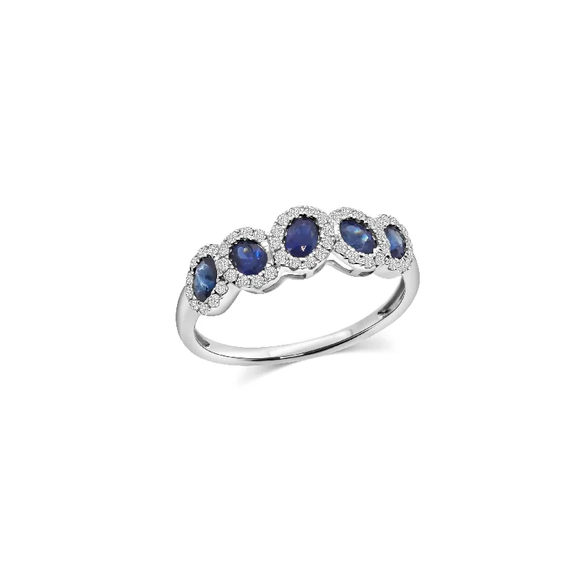 ladies rings custom personalized -Sapphire Galaxy Ring