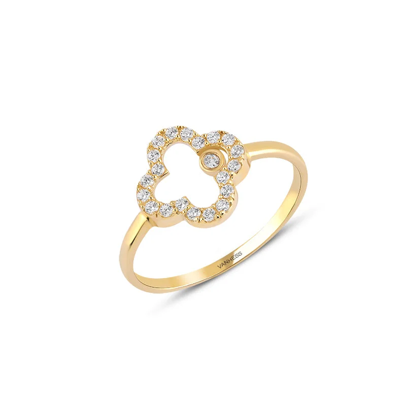 ladies rings eternity band style -Star Glowing Clover Ring