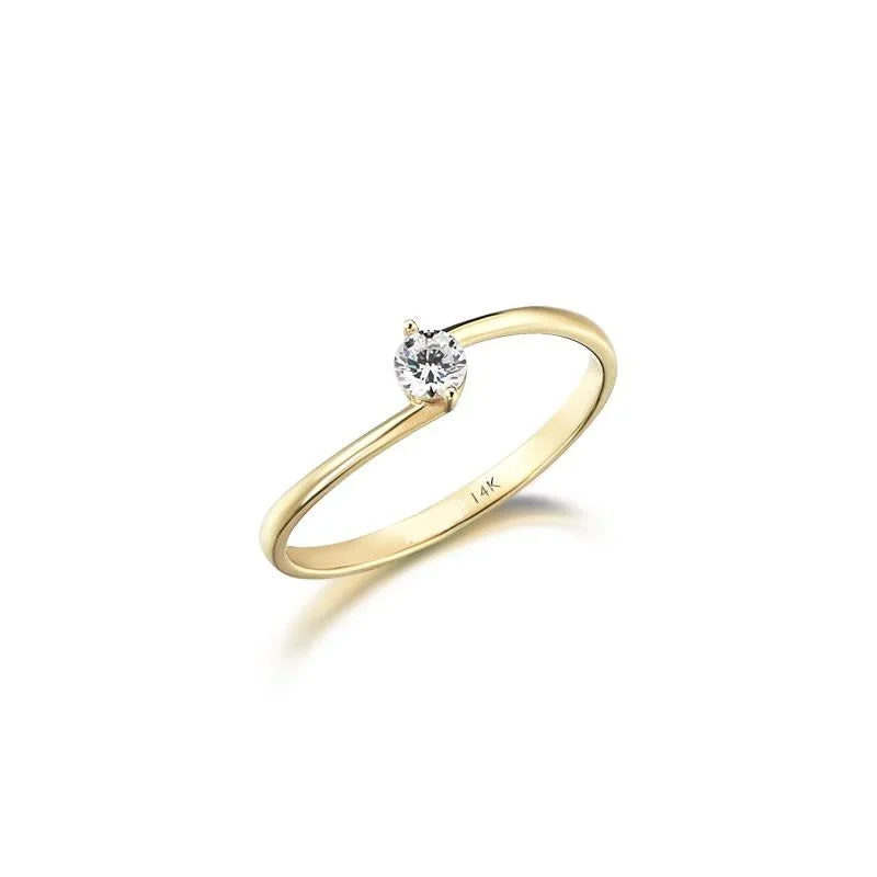 ladies rings with diamond sparkle -Diamond Solitaire Ring