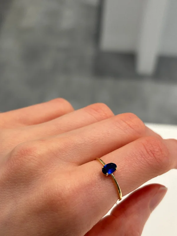 ladies rings with rainbow gems -Dainty Birthstone Ring