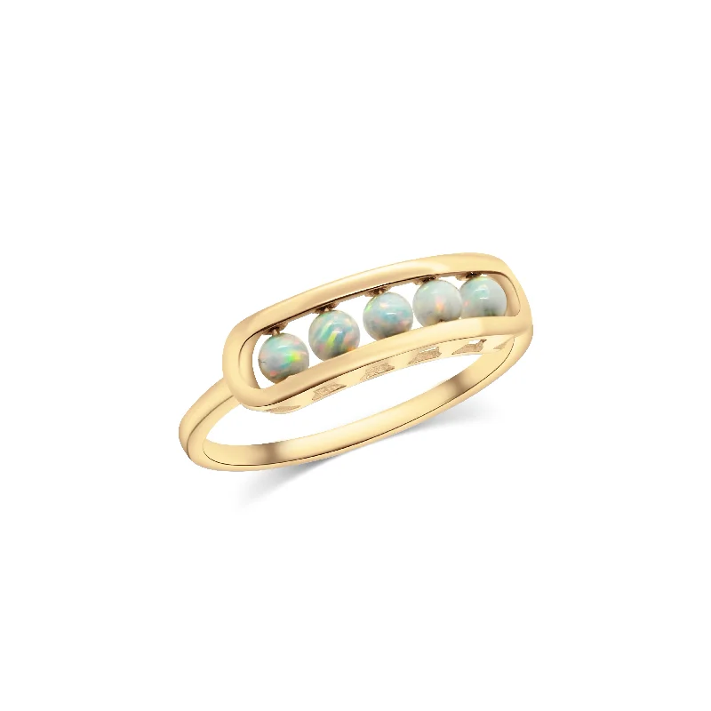 ladies rings affordable luxury -Opal Symphony Ring