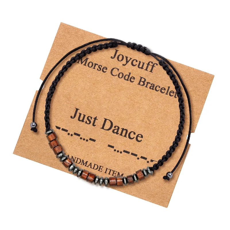 Ladies geometric bracelets -Just Dance Morse Code Bracelet for Women Inspirational Gift for Her