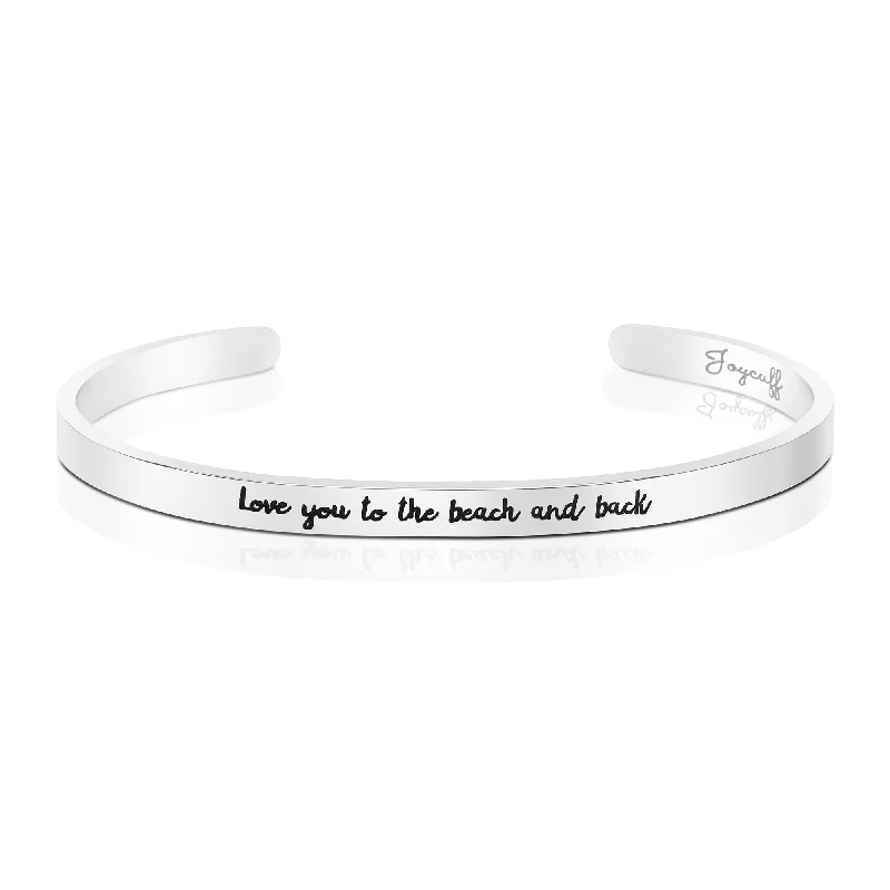 Ladies lightweight bracelets -Love You to the Beach and Back Mantra Bracelet