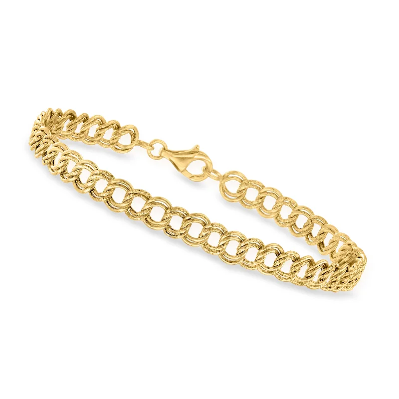 Modern charm bracelets for ladies -Canaria 6mm 10kt Yellow Gold Curb-Link Bracelet