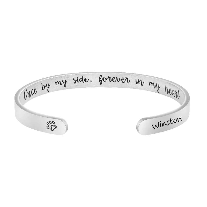 Ladies minimalist charm bracelets -Winston Pet Memorial Bracelets for Pet Lovers