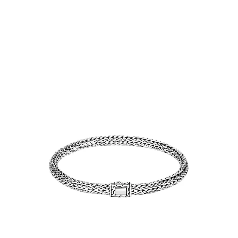 Ladies minimalist bracelets -Classic Chain 5MM Bracelet in Silver