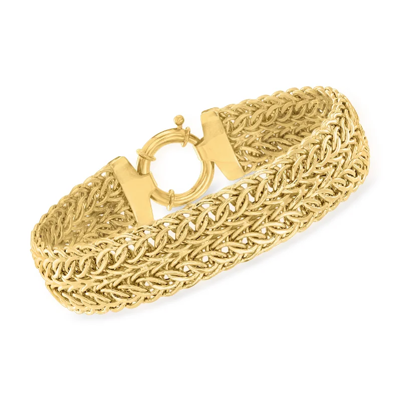 Ladies delicate gold bracelets -Ross-Simons 14kt Yellow Gold Sedusa-Link Bracelet