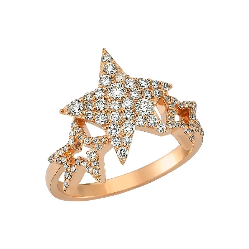 ladies rings with orange garnet -SIRIUS STAR GOLD DIAMOND RING