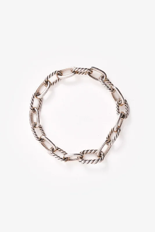 Elegant diamond bracelets for women -David Yurman Sterling Silver Chain Cable Bracelet