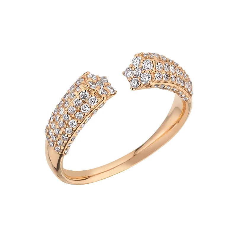 ladies rings with star detail -SIRIUS STAR GOLD DIAMOND RING