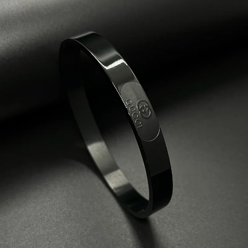 Ladies leather wrap bracelets -Luxury Minimalistic Fancy Black Bracelet for Men