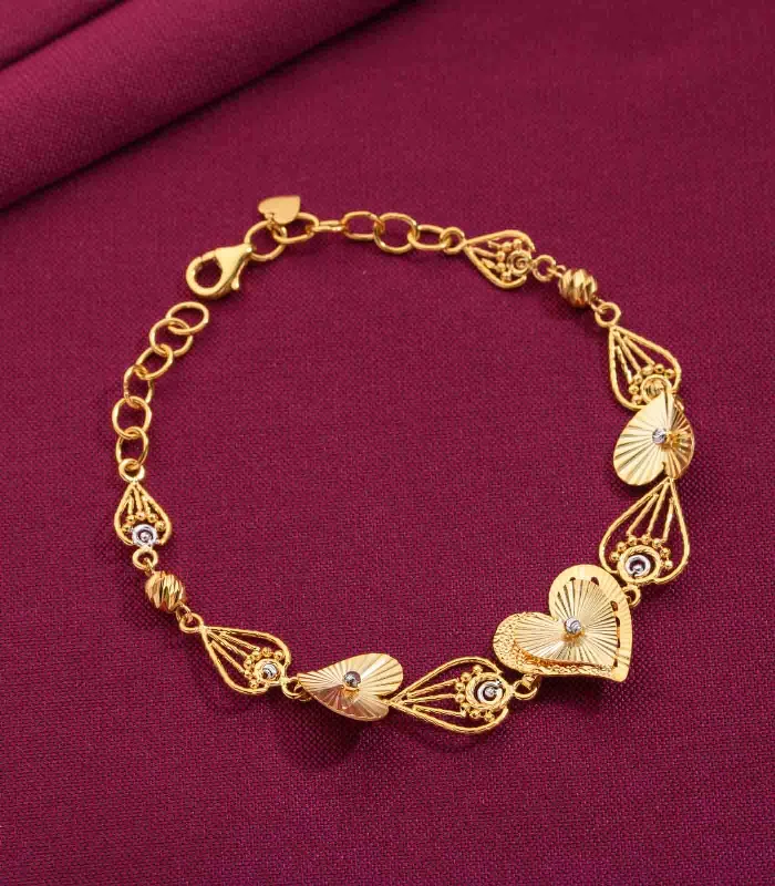 Dainty chain bracelets for women -Intricate Heart Bracelet