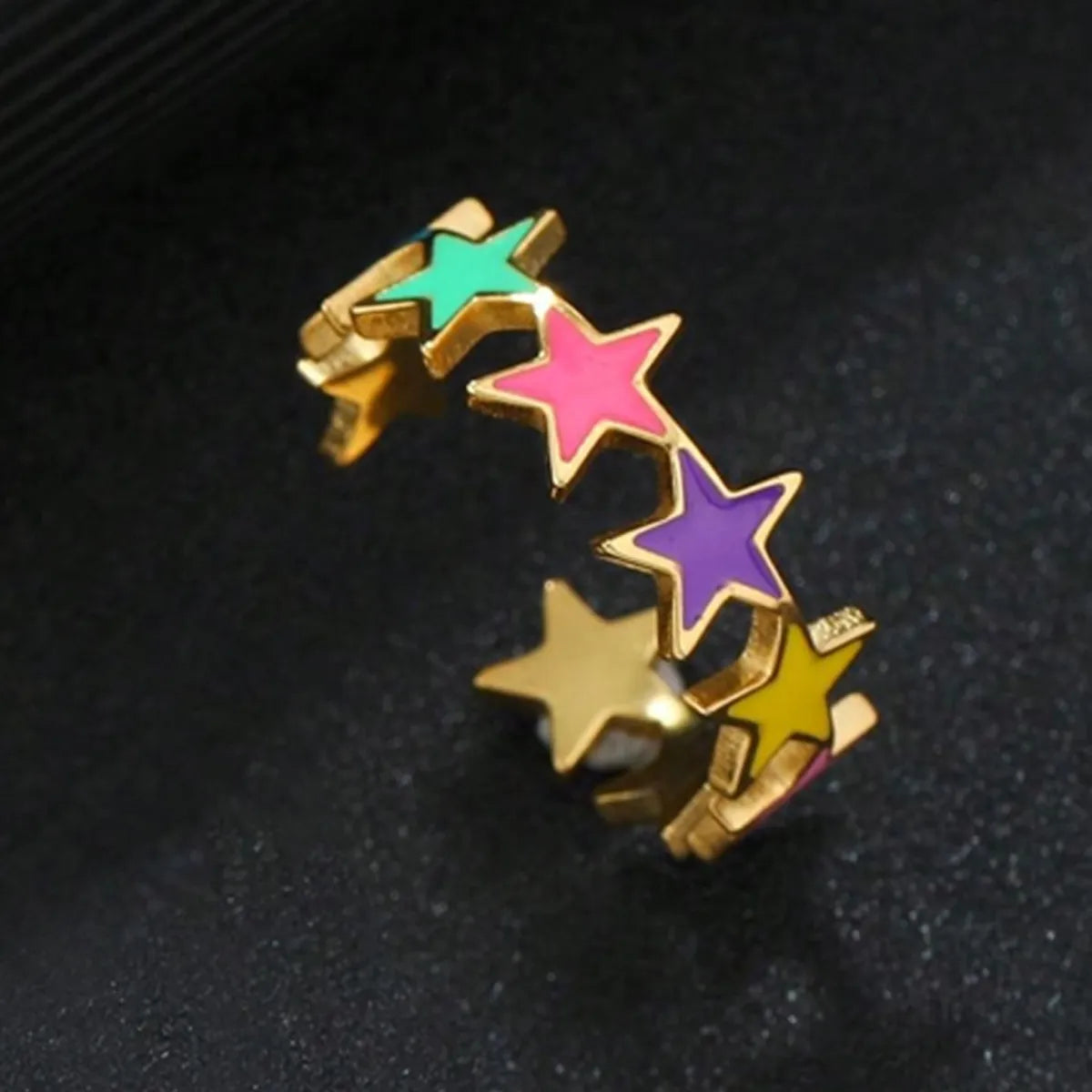 Five-Pointed Star Open Ring