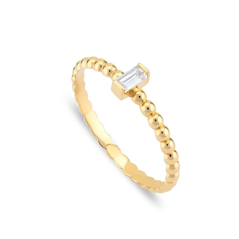 ladies rings timeless beauty -Ballroom Baguette Ring