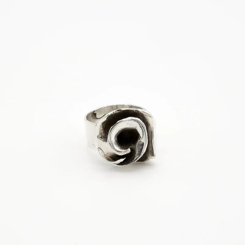 Ladies Rings 长尾词100条Wax Cast Silver Flower Ring