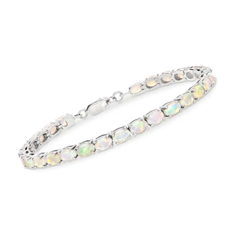 Ladies ruby bracelets -Ross-Simons Ethiopian Opal Tennis Bracelet in Sterling Silver