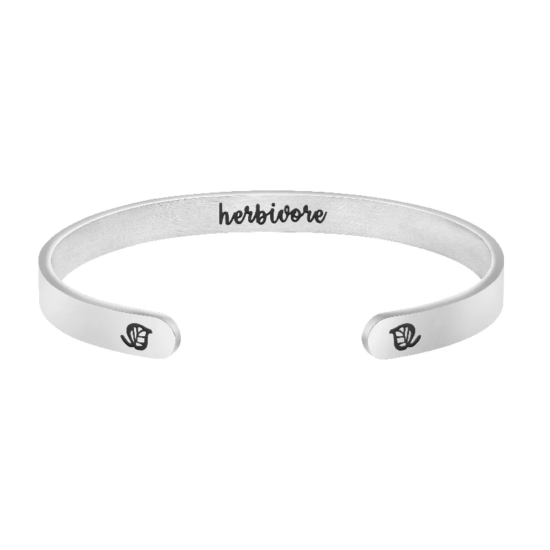 Elegant diamond bracelets for women -Herbivore Hidden Message Mantra Cuff Bracelet