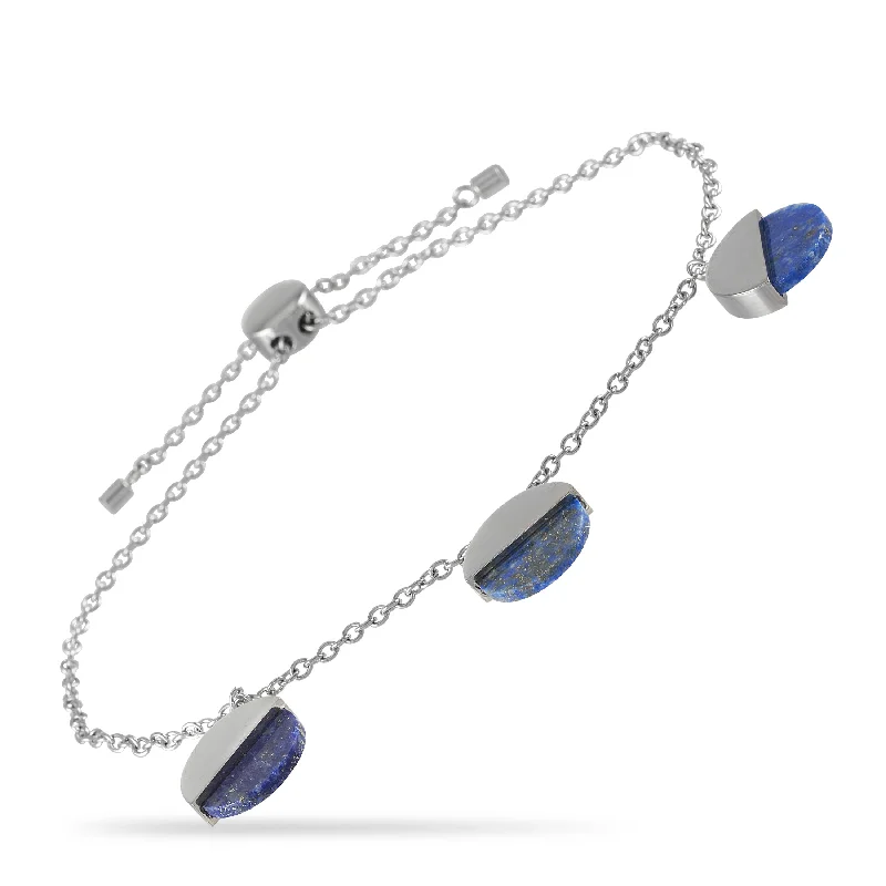 Ladies art deco bracelets -Calvin Klein Spicy Stainless Steel Lapis Lazuli Bracelet