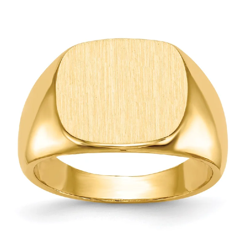 ladies rings white gold finish -18k Yellow Gold Men's Signet Ring