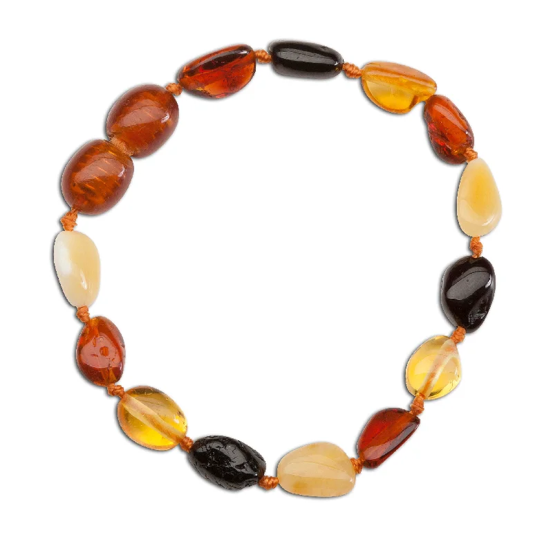 Simple gold bracelets for ladies -Amber Teething Bracelet for Teething Babies (Multi)