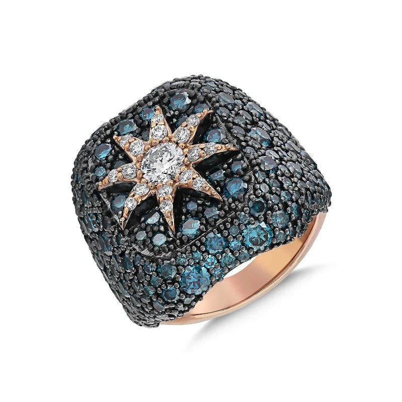 ladies rings trendy 2025 style -VENUS STAR 18 K GOLD DIAMOND RING