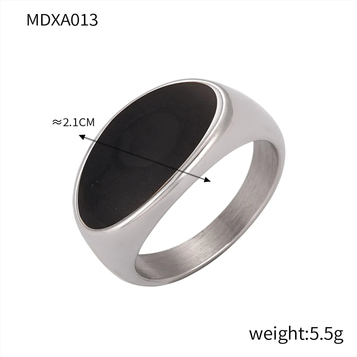 MDXA013-Steel Black Dripping Ring