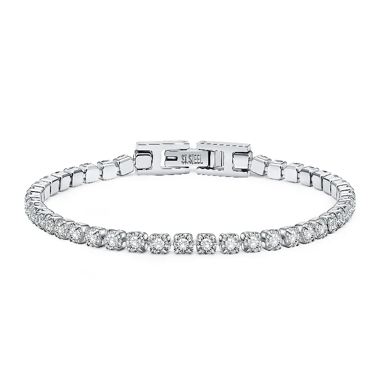 Elegant layered bracelets for women -Best Bitches Diamond Tennis Bracelet