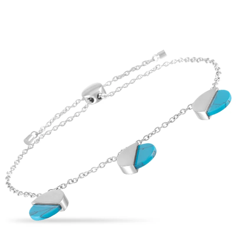 Minimal gold bangle bracelets for women -Calvin Klein Spicy Stainless Steel Turquoise Bracelet