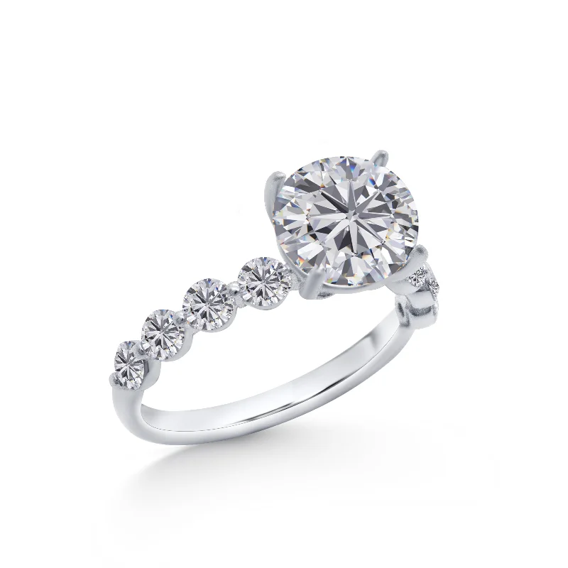 ladies rings with crystal sparkle -Engagement Ring - C6103X