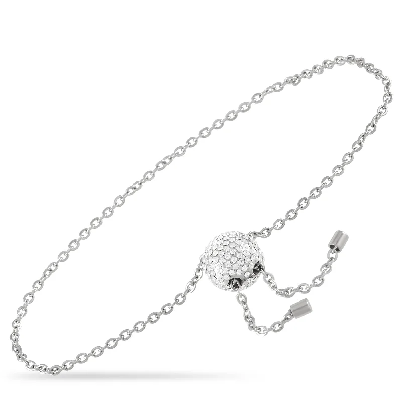 Bold statement bracelets for ladies -Calvin Klein Side Stainless Steel White Crystal Bracelet