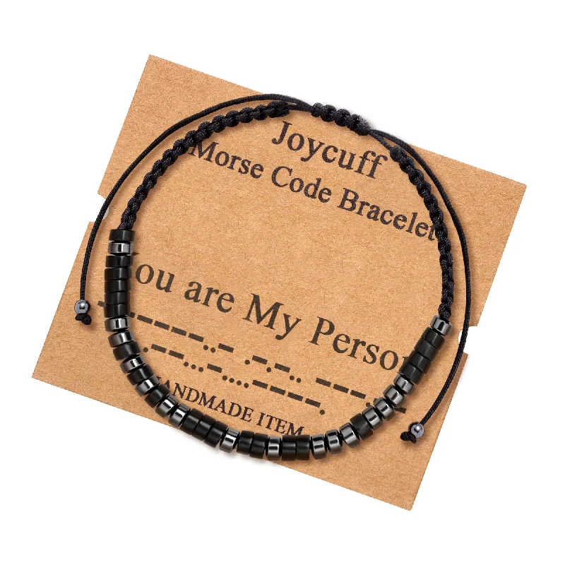 Ladies tribal bracelets -You are My Person Morse Code Bracelet Encouragement Jewelry for Women