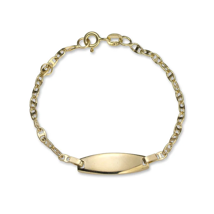 Ladies birthstone bracelets -14K Mariner Link ID Bracelet