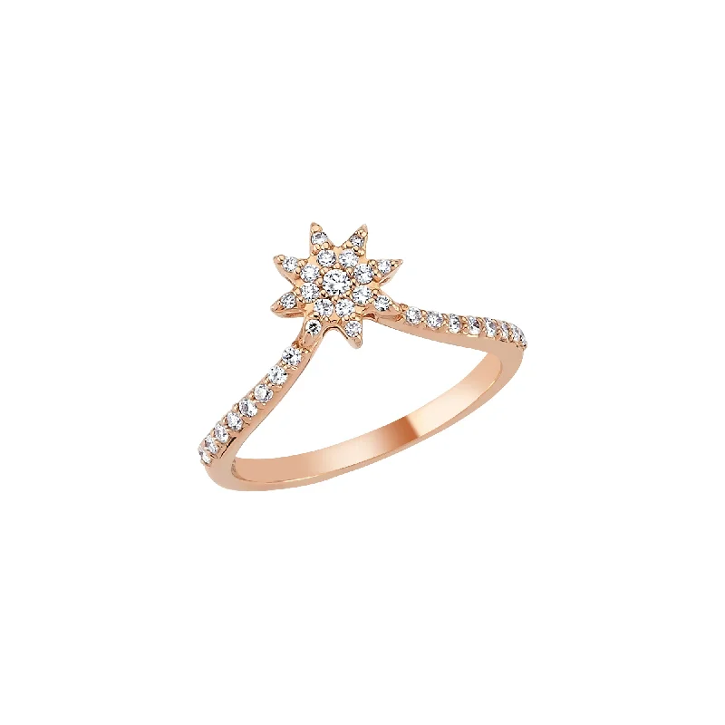 ladies rings dramatic bold style -ISHTAR STAR S DIAMOND RING