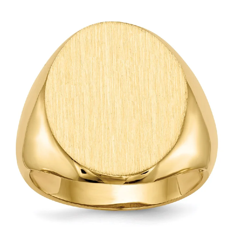 ladies rings with zircon shine -10K Yellow Gold Men's Signet Ring