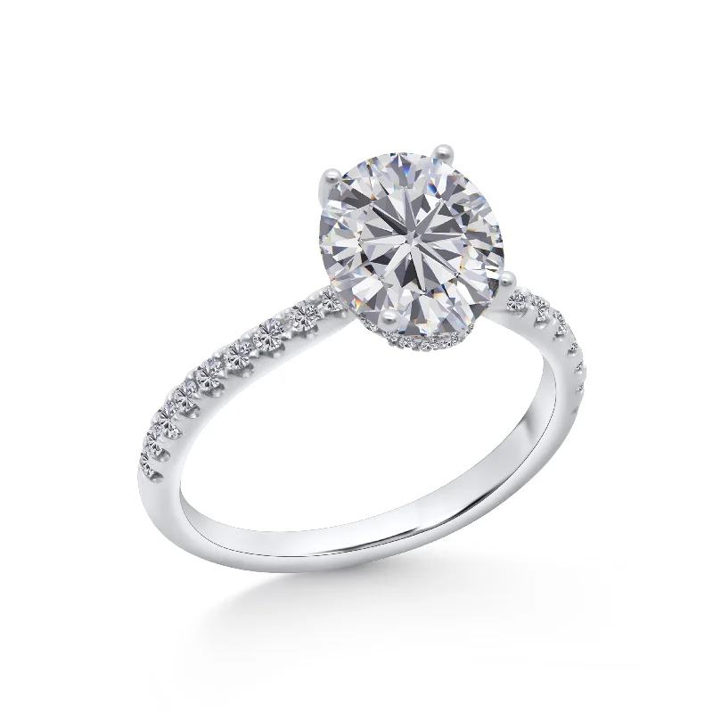 ladies rings for office elegance -Engagement Ring - C6089X