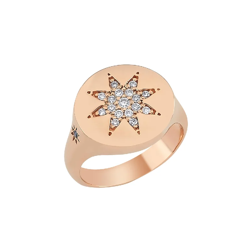 ladies rings for casual wear -VENUS STAR GOLD DIAMOND RING