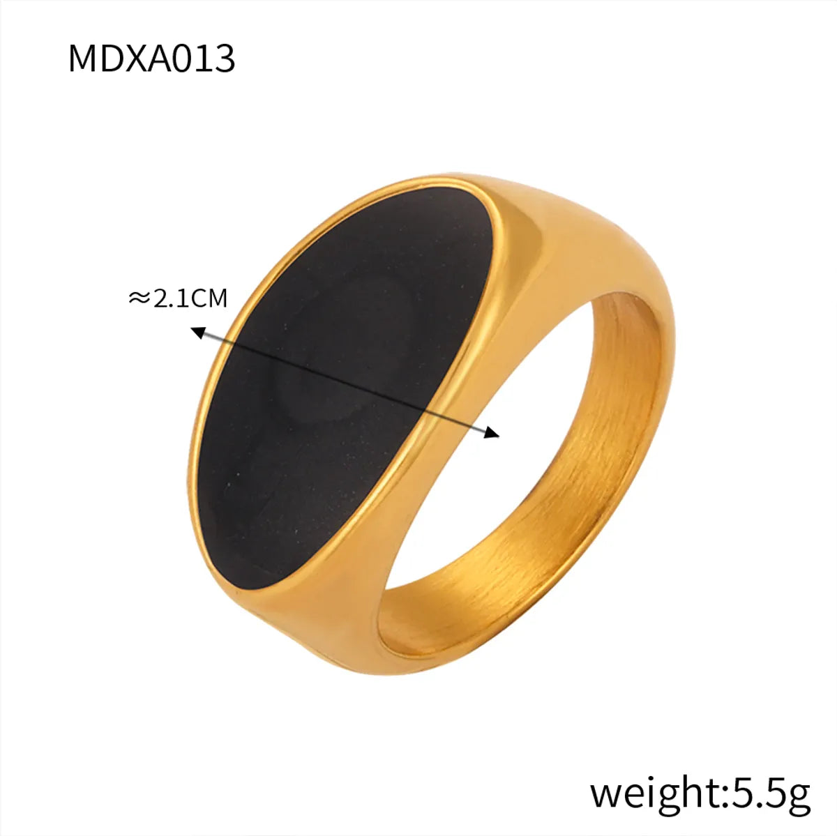 MDXA013-Golden Black Dripping Ring